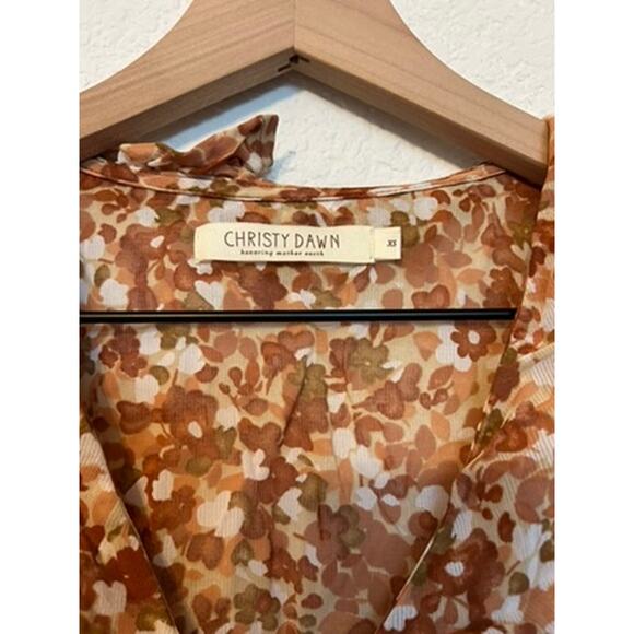 Christy Dawn The Daisy Dress In Terracotta Meadow - Picture 5 of 11